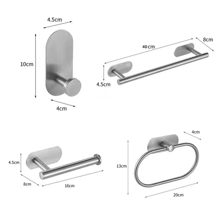 Bath Towel Bar 304 Stainless Steel Towel Rack Towel Ring Toilet Paper Holder Brushed Gold Bathroom Hardware Accessories Set by zapcart