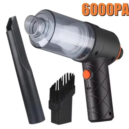 120W Wireless Car Vacuum Cleaner 6000Pa High-Power Cordless Handheld Portable Vacuum and Air Blower For Home Office Car by zapcart