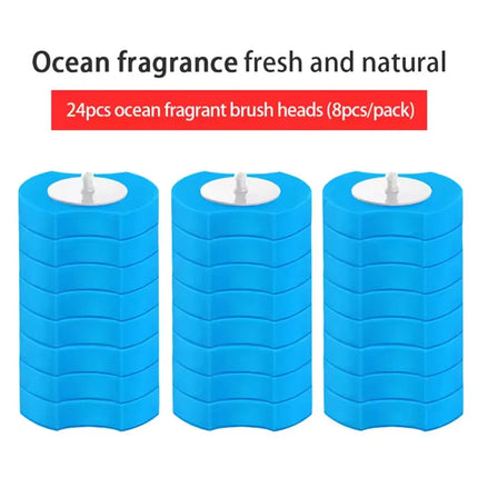 24PCS Disposable Toilet Bowl Refills Upgraded Toilet Bathroom Cleaning Sponges Pads Cleaner Heads Supplies Not Come With Holder by zapcart