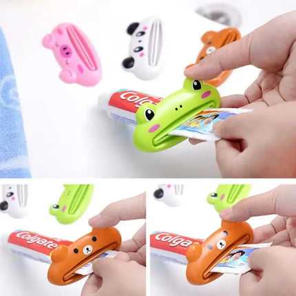 1-4pcs For Home Bathroom Animal Easy Toothpaste Dispenser Plastic Tooth Paste Tube Toothpaste Squeezer Rolling Holder Cocina by zapcart