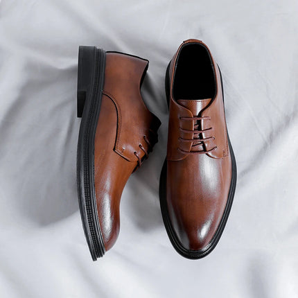 Height Boosting Men's Formal Oxford Shoes 3 6 8cm Elevate by zapcart