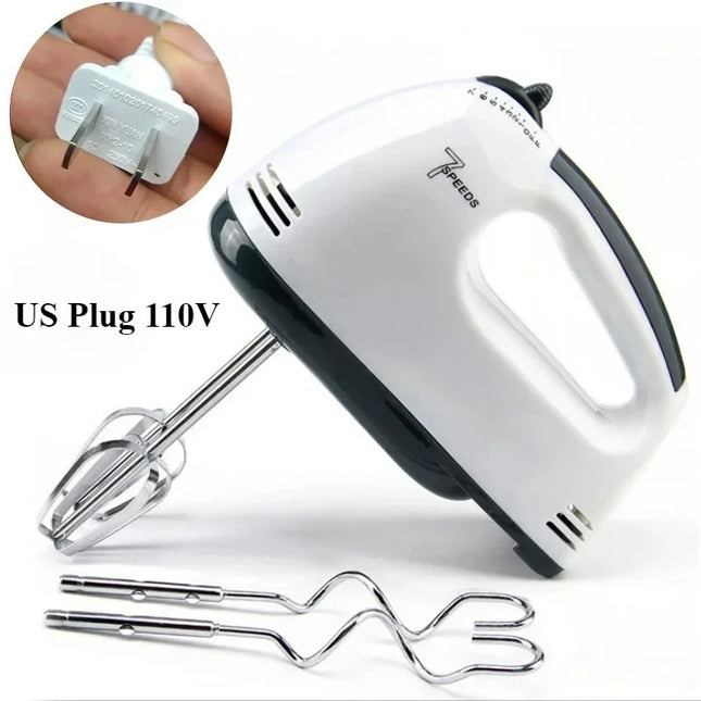 7-Speed Electric Hand Mixer Automatic Blender for Cream, Egg, Cake, Dough - Versatile Kitchen Mixing Appliance Tool by zapcart