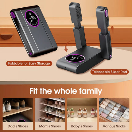 Foldable Shoe Dryer Smart Eliminate Odor Electric Fast-Drying Household Shoe Warmer Heater Boot Gloves Deodorizing & Sterilizing by zapcart