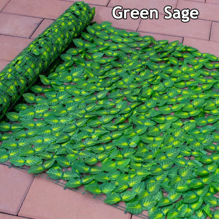 Artificial Ivy Hedge Panels – Faux Green Leaf Privacy Fence for Garden 50x100cm by zapcart