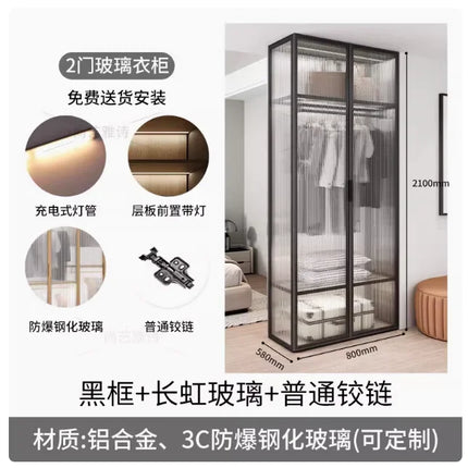 Living Room Bedroom Closet Storage Clothes Cupboard System Wardrobe Display Modern Minimalist Guarda Roupa Trendy Furniture by zapcart