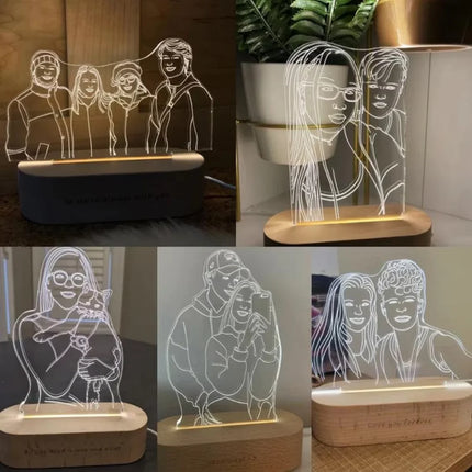 Personalized Photo Lamp Gift for 3D Night Light Custom Picture Text Wedding Day Anniversary Gift Valentine's Day Gift by zapcart