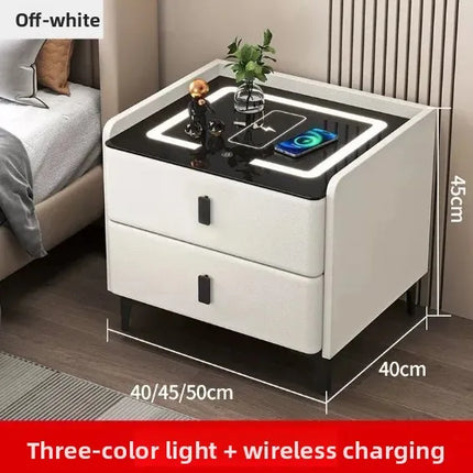 Smart Bedside Table with Combination Lock, Wireless Charging, and Multiple Functions Available; Suitable for Hotel Bedrooms. by zapcart