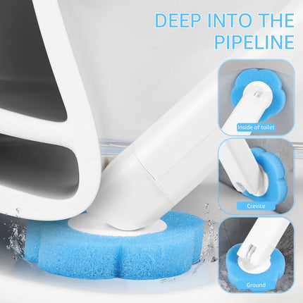 Upgrade Disposable Head Toilet Brush Set with Long Handle, Hygienic Replacement Cleaning Kit for Home Bathroom & WC Accessories by zapcart