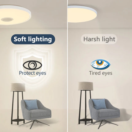 LED Music Ceiling Lights RGB+CW Dimming with Remote Control APP by zapcart