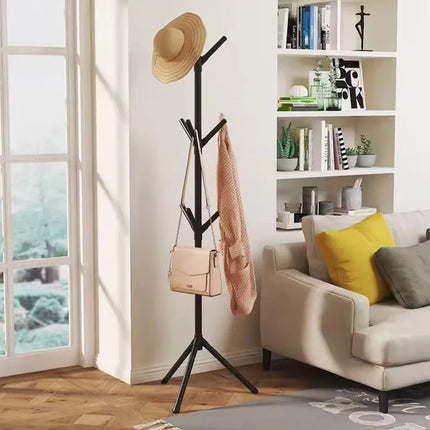 Clothes and Hats Rack Floor To Floor Bedroom Coat Hook Bedroom Vertical Tree Branch Shape Holder Hat Scarf Handbag Storage Hange by zapcart