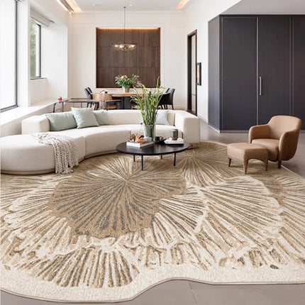 French Style Carpets for Living Room Light Luxury Bedroom Decor Carpet Art Fluffy Soft Irregular Shape Rug Home Thick Plush Mat by zapcart