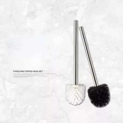 1/2pcs Japanese Minimalist Toilet Brush with Stainless Steel Handle Premium Brush Head for Bathroom Cleaning by zapcart