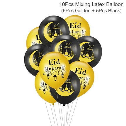 FENGRISECN Eid Mubarak Banner Plates Ramadan Tableware Kit by zapcart
