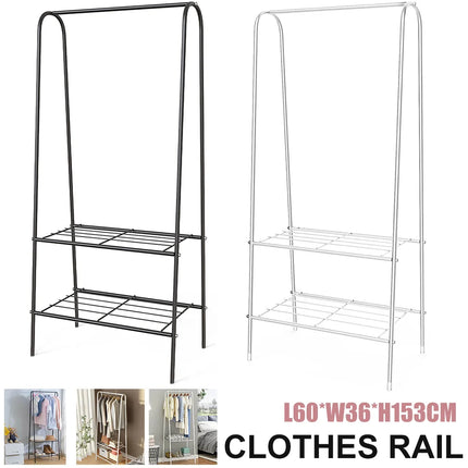 Carbon Steel Heavy Duty Clothes Rail, Multi-Functional Metal Garment Rack, Freestanding H type Storage Organizer, 60*36*153cm by zapcart