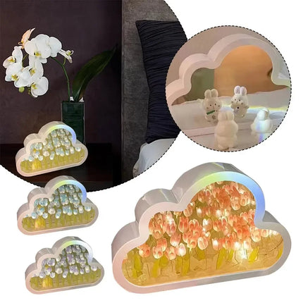 Choice Tulip Cloud Lamp DIY Mirror Night Light for Teens by zapcart
