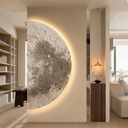 Moon Wall Painting Lamp Creative Minimalist Living Room by zapcart