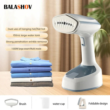 Foldable Ironing Machine 1500W Fast-Heat Garment Steamer Household Electric Fabric Steamer for Home Travel Handheld Steam Iron by zapcart
