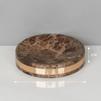 1pc Marble Light Luxury Bathroom Wash toiletry Tray Hotel Bathroom Bathroom Hand Wash Table Toothbrush Shelf Decoration by zapcart