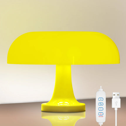 Classic Mushroom Table Lamp Modern Bauhaus Art Table Lamp Bedroom Bedside Lamp Danish Designer Orange Decorative Table Lamp by zapcart