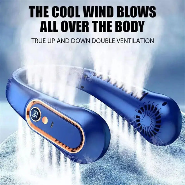 Neck Fan USB Portable Neck Fan Rechargeable Portable Cooler Neckband Bladeless~ by zapcart