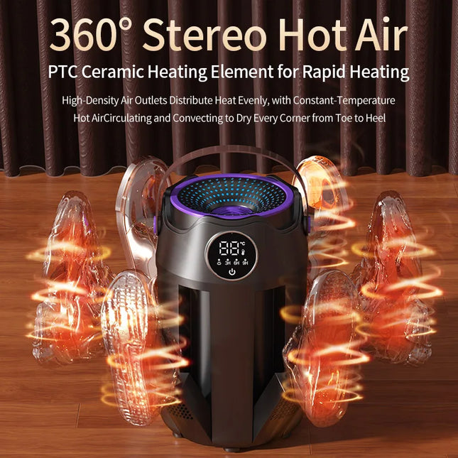 Intelligent Timer Shoe Dryer Household Portable Folding Six Arms Shoe Dryer Quick Drying Deodorizing Sterilizing Shoe Dryer by zapcart