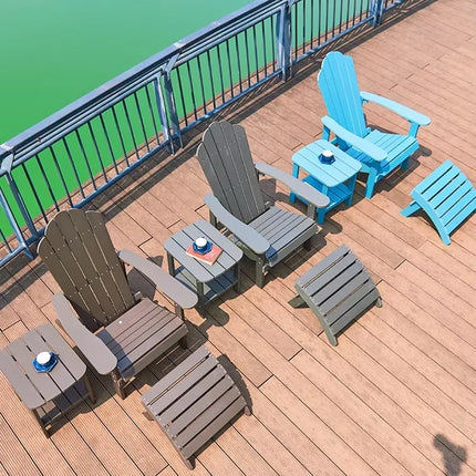 Modern Adirondack Folding Chair and Table Plastic Outdoor Fire Pit Chair Easy Maintenance Pool Chair Wood-Plastic Garden Chair by zapcart