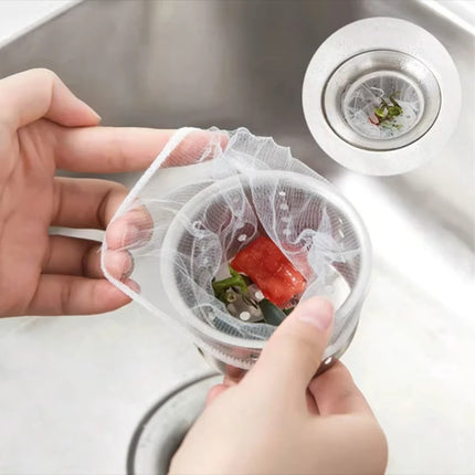 100-300Pcs Disposable Sink Filter Mesh Bags Polyester Material Kitchen Cleanning No Dirty Hand Strainer Household Food Residue by zapcart
