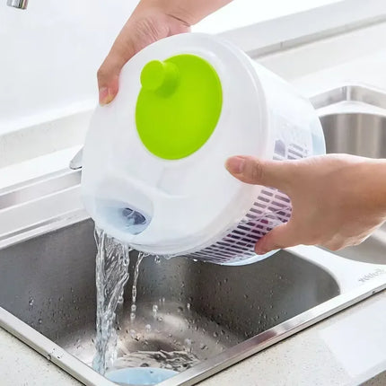 Salad Spinner Lettuce Greens Washer Dryer Drainer Crisper Strainer for Washing Drying Leafy Vegetables Kitchen Tools by zapcart