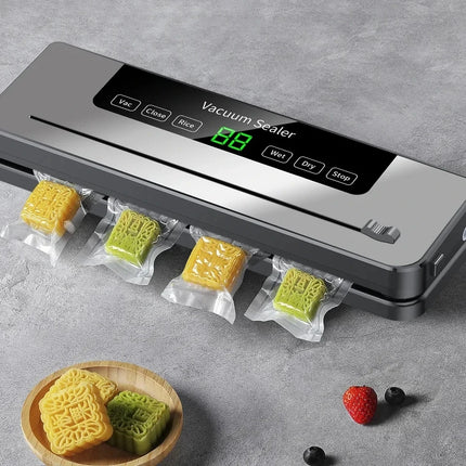 Electric Vacuum Sealer Food Storage Seal Touch Button Dry/Wet Built-in Cutter Kitchen Food Sealing Vacuum packaging machine by zapcart