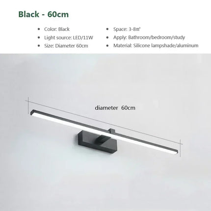 DINDALLED Modern Bathroom LED Mirror Light Vanity Wall Lamp for Makeup Modern Mirror Headlight Indoor Lighting Fixture by zapcart