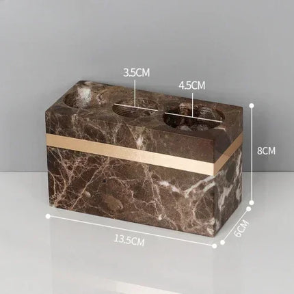 1pc Marble Light Luxury Bathroom Wash toiletry Tray Hotel Bathroom Bathroom Hand Wash Table Toothbrush Shelf Decoration by zapcart