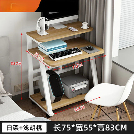 Mini Computer Desk Modern Minimalist Desktop Small Household Simple Movable Double-layer Study Gaming Laptop Stand Desk by zapcart