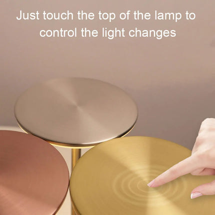 LED Table Lamp Touch Sensor Night Light USB Rechargeable Portable Bedroom Night Light Wireless Reading Lamp Restaurant Hotel Bar by zapcart