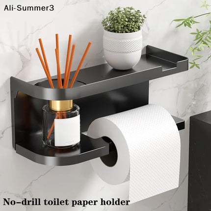 【S3y】1pc Toilet Paper Holder, Plastic Storage Rack, Kitchen Towel Holder, Seasoning Bottle, Bathroom Wall Roll Paper by zapcart