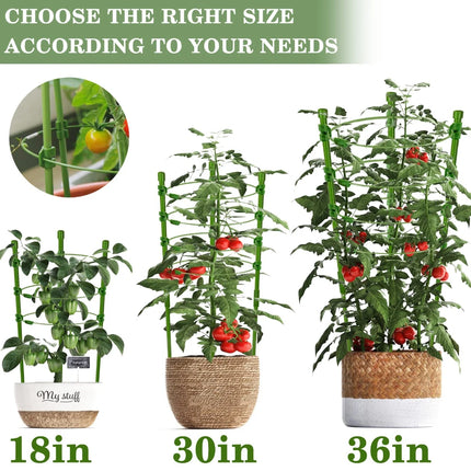90cm Adjustable Tomato Cage 36 inches Plant Support Cages Cucumber Trellis for Climbing Plants 4 Adjustable Rings and Plant Clip by zapcart