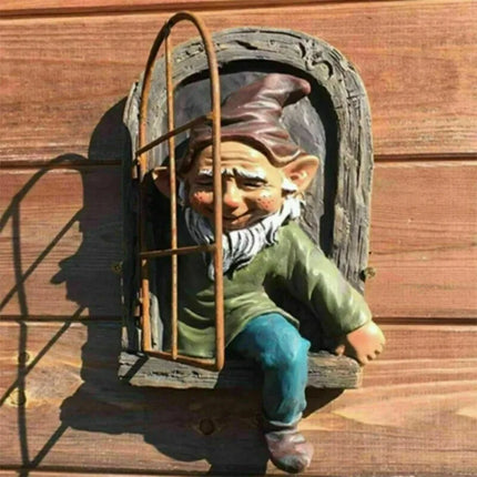 Creative Garden Statue Elf Goes Out with Tree Embracing Garden Outdoor Decoration by zapcart