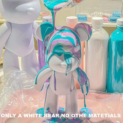 Bearbrick DIY Sculpture For Parents And Kids Paintable Gift by zapcart