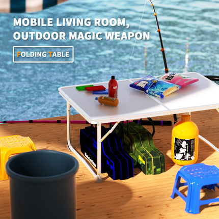 Folding Picnic Table Outdoor,Folding computer table for Homework Compact Handy Camping Table Garden Party BBQ,Multi-Purpose by zapcart