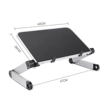 Adjustable Folding Laptop Desk Portable for Bed Table Notebook Cooler Fan Stand Multifunctional Computer Table Lap Office Desk by zapcart