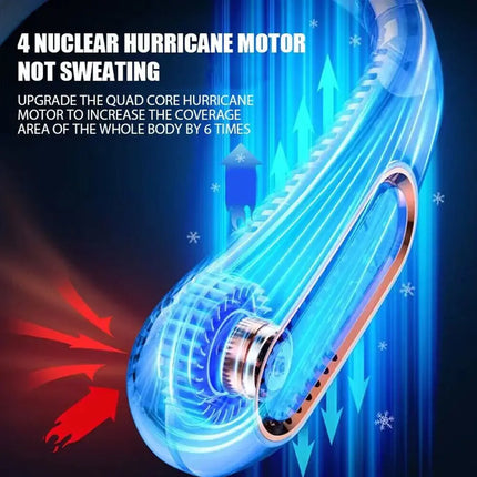 Neck Fan USB Portable Neck Fan Rechargeable Portable Cooler Neckband Bladeless~ by zapcart