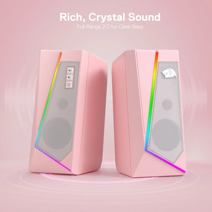 Redragon GS520 RGB Desktop Speakers For PC Gamers Sound by zapcart