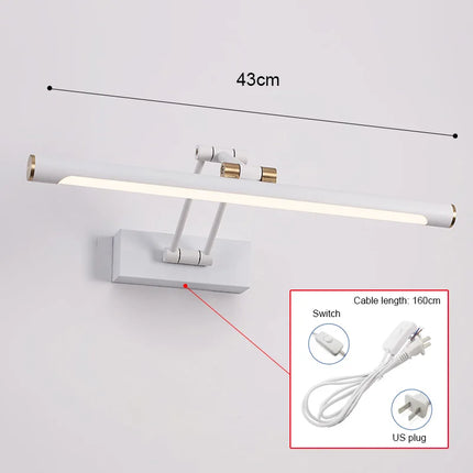 Mirror Light LED Wall Lamp Modern Bathroom Wall Light 43cm 58cm AC85 - 265V Indoor Lighting Bedroom Wall Sconces Light Fixtures by zapcart