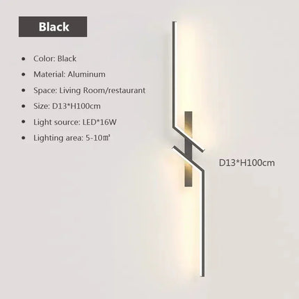 LED Wall Light Modern Minimalist Strip Lighting for Bedroom Bedside Living Room TV Backlight Sofa Decor Wall Sconce Ambient Lamp by zapcart