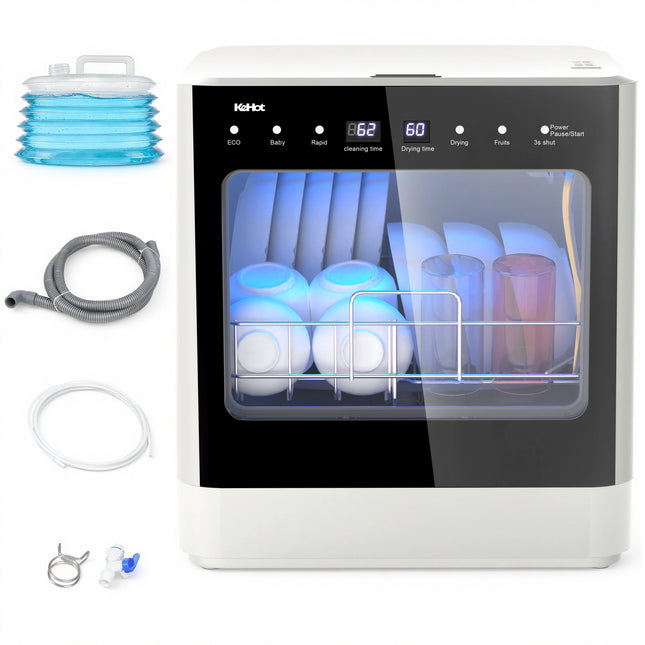 Mini Countertop Dishwasher Four Washing Programs High-Temperature Drying Function,Suitable For Family Kitchens, Apartments by zapcart