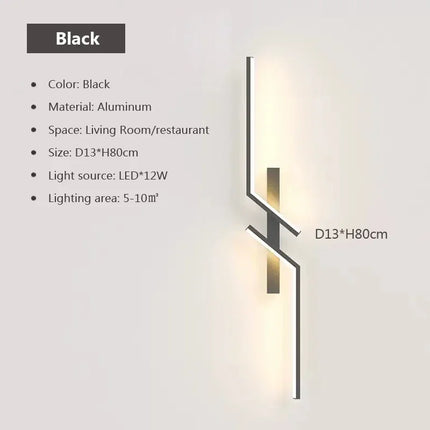 LED Wall Light Modern Minimalist Strip Lighting for Bedroom Bedside Living Room TV Backlight Sofa Decor Wall Sconce Ambient Lamp by zapcart
