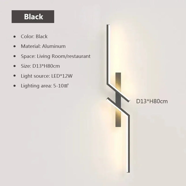 LED Wall Light Modern Minimalist Strip Lighting for Bedroom Bedside Living Room TV Backlight Sofa Decor Wall Sconce Ambient Lamp by zapcart