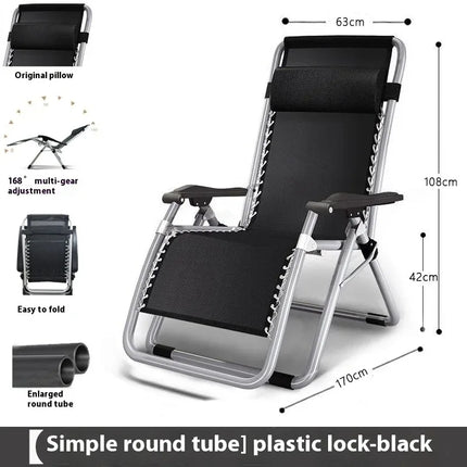 Dual-Use Comfortable Rattan Chair with Metal Backrest Foldable Lazy Nap Recliner for Outdoor Balcony Household Folding Chair by zapcart