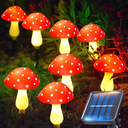 Solar Crack Mushroom Garden Lights Outdoor Pathway Lights Made of Durable ABS for Yards Weddings Christmas Lawn Decorations by zapcart
