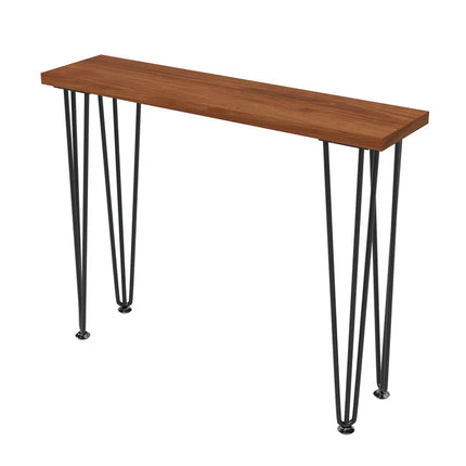Modern Console Table, Solid Wood & Iron Entryway Table, Slim Hallway Sofa Table, Stylish Narrow Sideboard for Living Room by zapcart