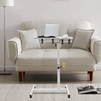 Computer Desk C-frame Design Table Stand, Adjustable Rolling Laptop Table, Adjustable Computer Desk Stand with Wheels by zapcart